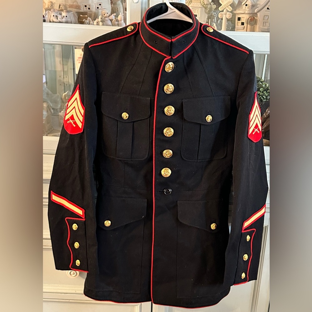 Men's US Marine Corps Enlisted Male Blue Dress Coat